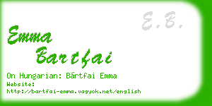 emma bartfai business card